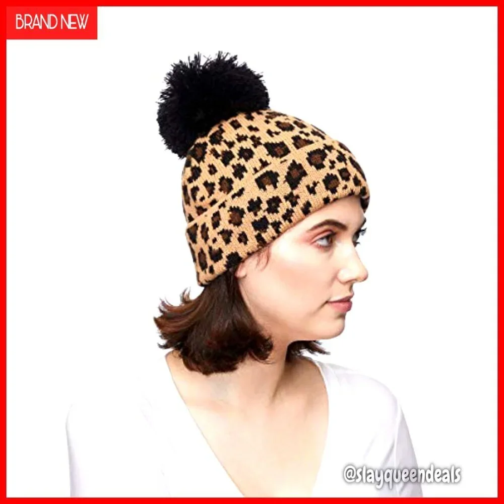 Chunky Cable Knit Beanie - Soft Acrylic Winter Hat for Women